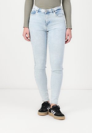 ONLPOWER MID PUSH UP - Vaqueros pitillo - light blue denim