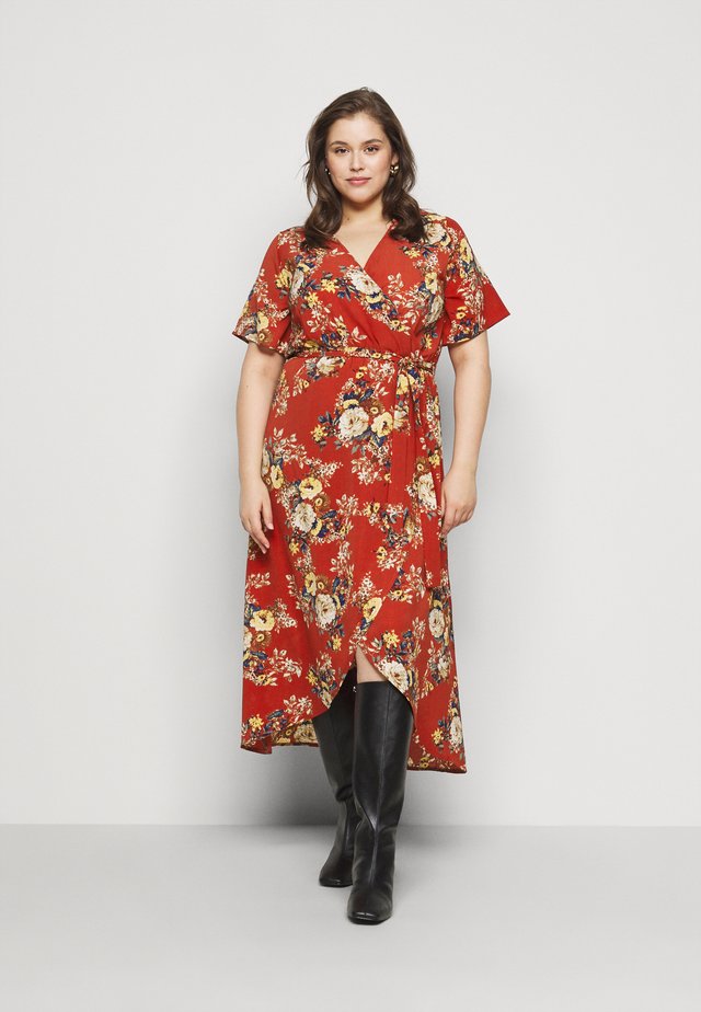 HI LO FLORAL DRESS - Robe d'été - red