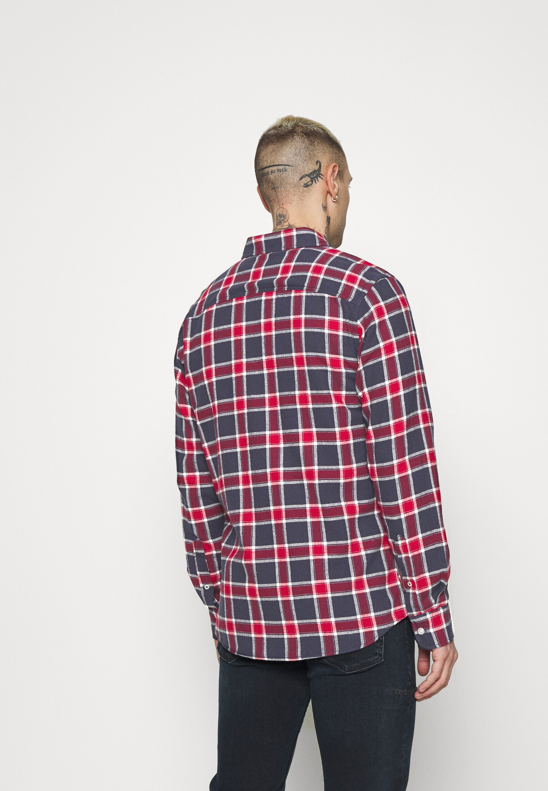 Herren JJEWILL CHECK SHIRT - Hemd - navy Herren JJEWILL CHECK SHIRT - Hemd - navy