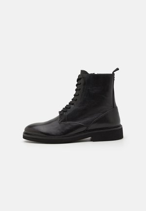 LEATHER - Lace-up ankle boots - black