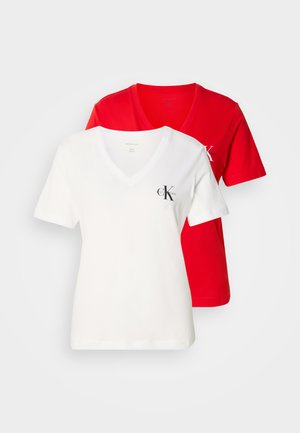 LOGO TEE 2 PACK - Βασικό μπλουζάκι - red/brilliant white