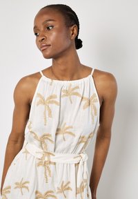 Apricot EMBROIDERED PALMS - Vestido informal - cream