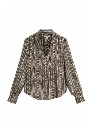 LONG SLEEVE V-NECK - Bluse - wine heart print