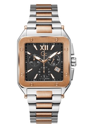 Gc Watches GC COUTURE SQUARE MENS - Chronograph watch - silver-coloured/rose gold-coloured