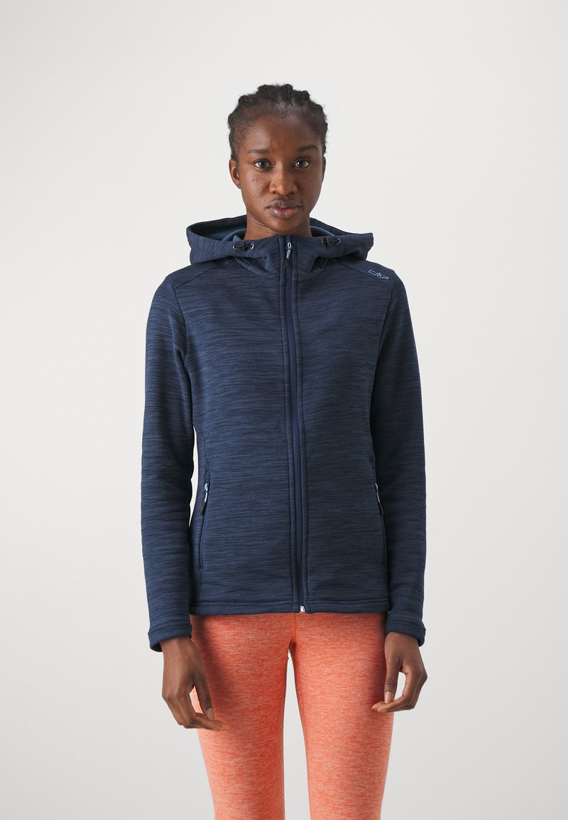 CMP WOMAN JACKET FIX HOOD - Cipzáras pulóver - blue melange/sky