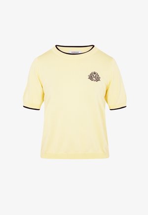 Morgan, MORGAN MORGAN SHORT-SLEEVE SWEATER - T-shirts basic - jaune pastel