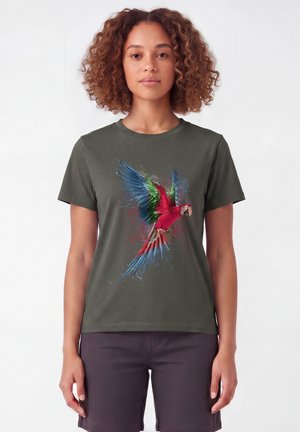 watapparel, PAPAGEI - T-shirt print - khaki