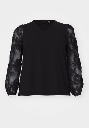 Vero Moda Curve VMCEMMALY  - T-shirt à manches longues - black