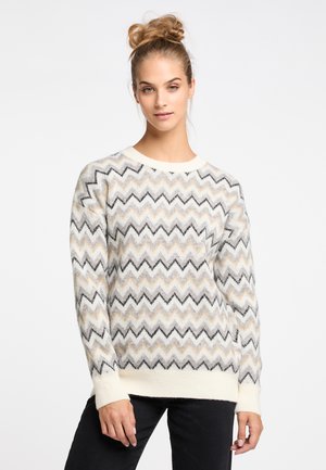 usha, Strickpullover - wollweiss mehrfarbig