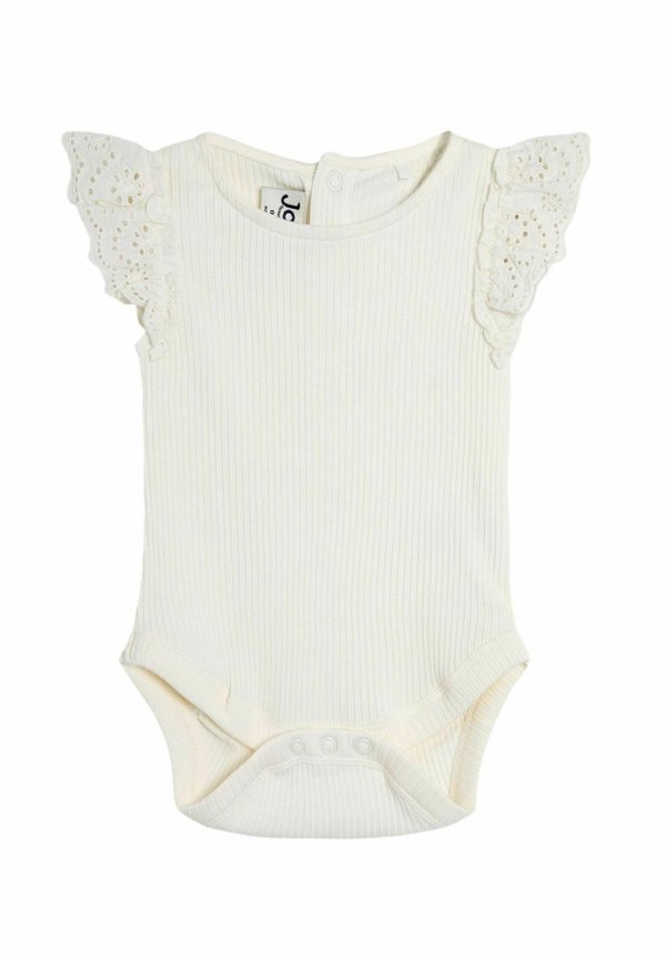 REGULAR FIT - BRODERIE FRILL SHOULDER - Body - cream