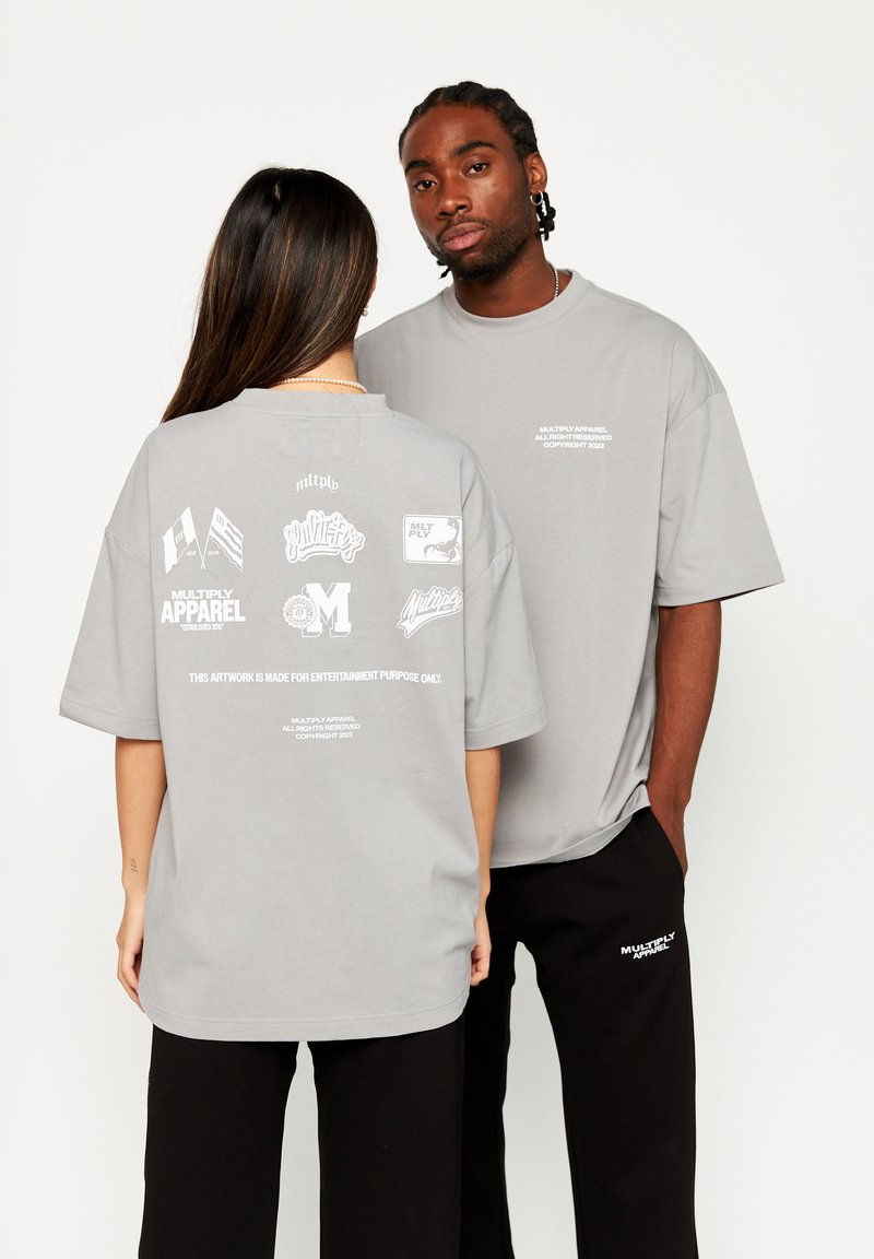 Multiply Apparel MIXED Tshirt print ultimate grey/lichtgrijs Zalando.nl