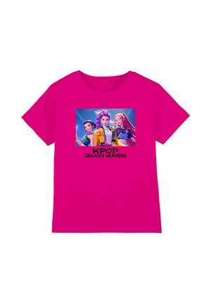 K-POP DEMON HUNTERS - HEROIC HUNTRIX - Print T-shirt - neon pink