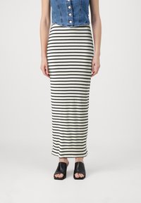 Noisy May NMRHEA BACK SLIT SKIRT - Maksi sijonas - snow white/black