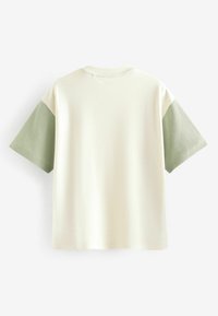 Next SHORT SLEEVE  REGULAR FIT - T-shirt med print - green  ecru