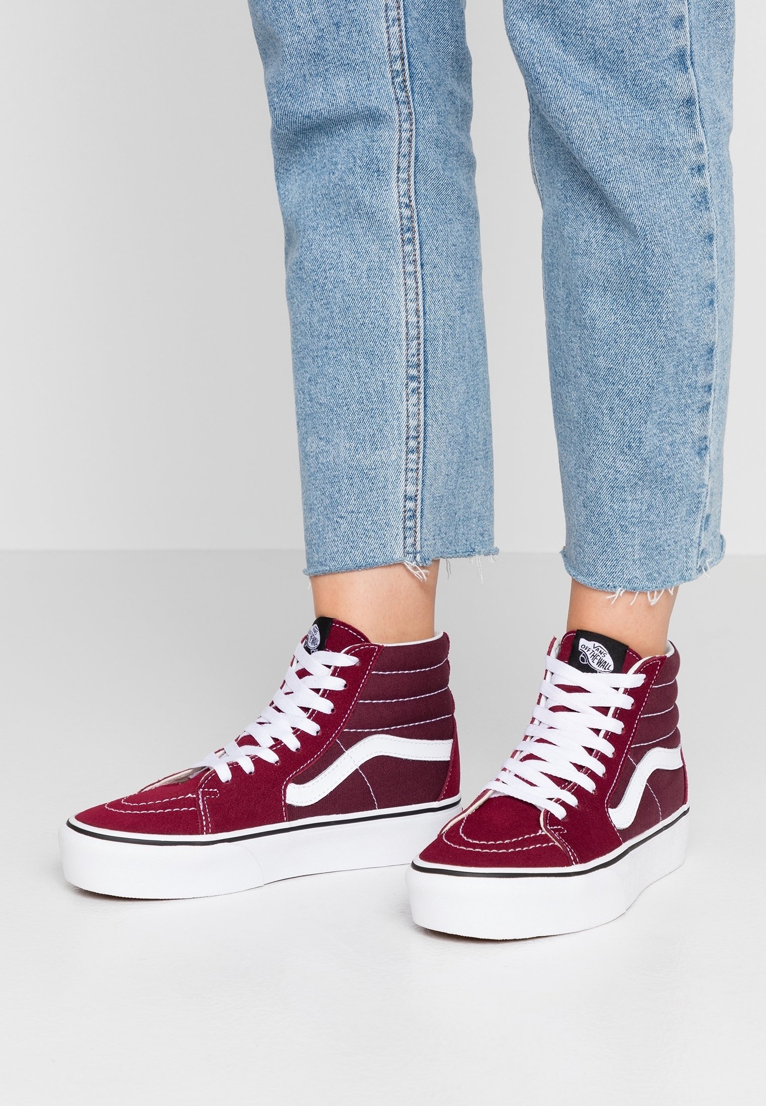 vans montante bordeaux
