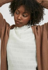 VILA VIRIL OPEN CARDIGAN - Strickjacke - portabella