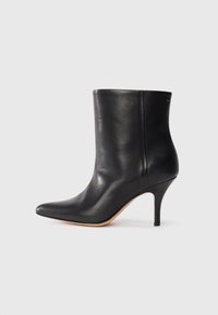 High heeled ankle boots - black
