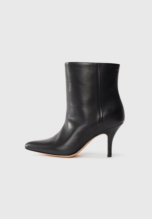 High heeled ankle boots - black