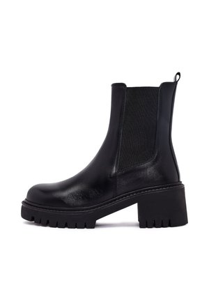 Enkellaarsjes met plateauzool - black