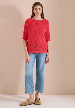 Cecil, DOLMAN PULLOVER MIT U-BOOT-AUSSCHNITT - T-shirt basique - coral