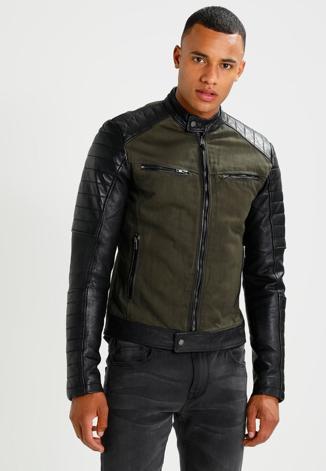 ANDY - Giacca di pelle - khaki