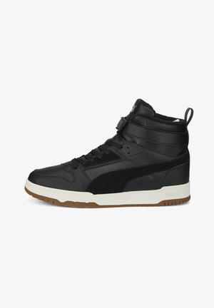 GAME UNISEX - Baskets montantes - puma black-puma black-puma team gold