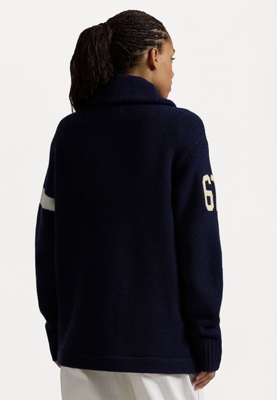 Polo Ralph Lauren WOOL SHAWL-COLLAR CARDIGAN - Neuletakki - navy/ivory