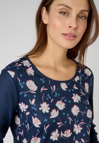 Damart CHAUDE FLEURI - Longsleeve - marine fleuri
