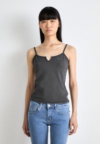 Tommy Jeans NECKLINE - Top - black