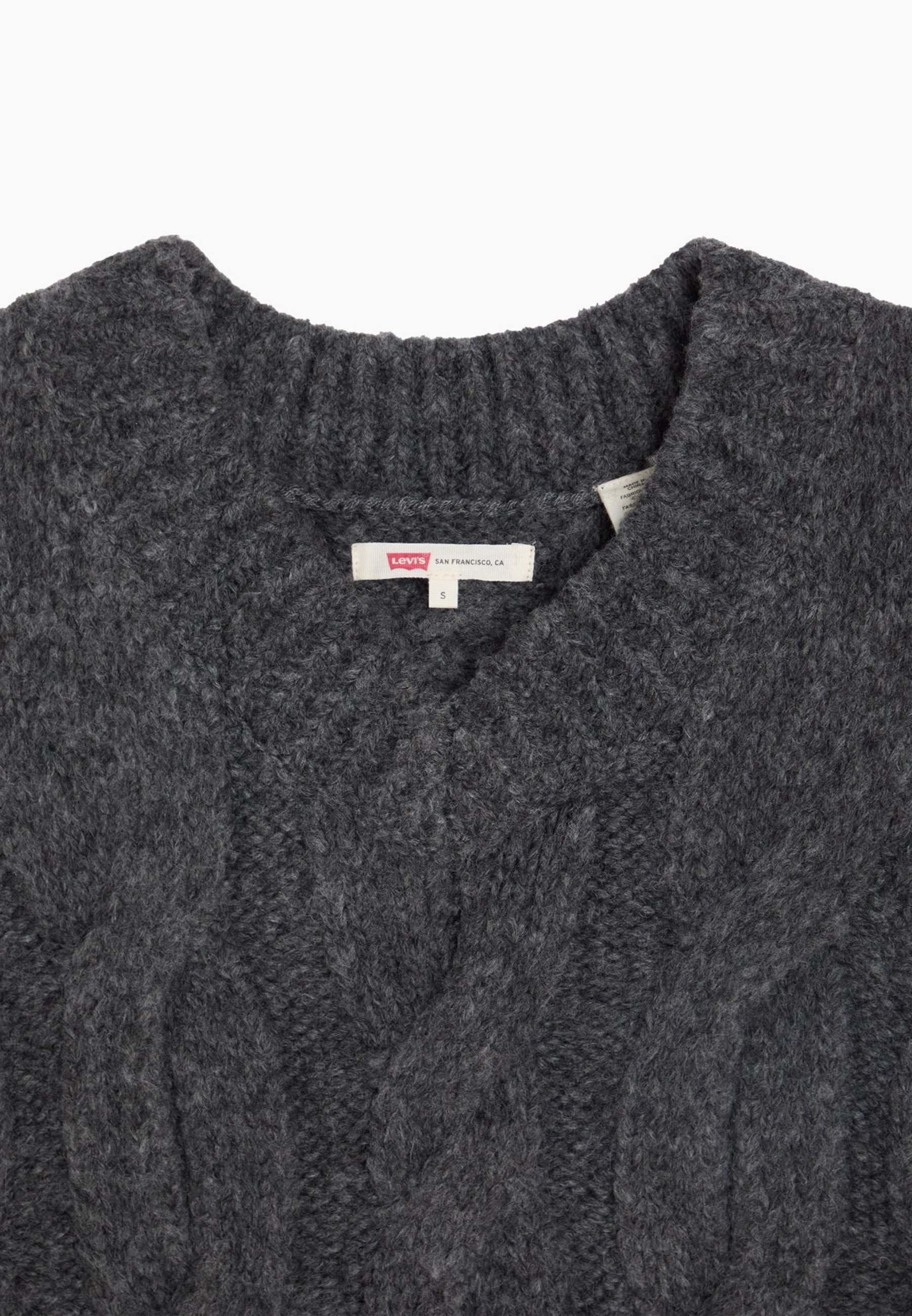 Levi's® ISABEL CABLE VEST - Jumper - charcoal heather grey