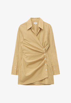 & OTHER STORIES, & OTHER STORIES WRAP SHIRT MINI DRESS - Shirt dress - yellow