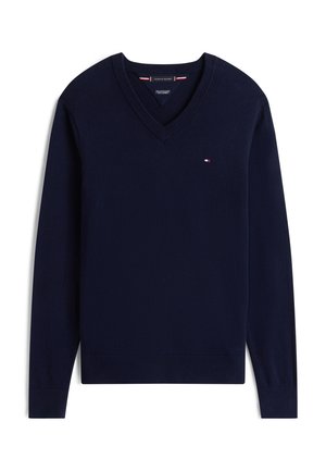 Tommy Hilfiger, PIMA  - Striktrøje - blue