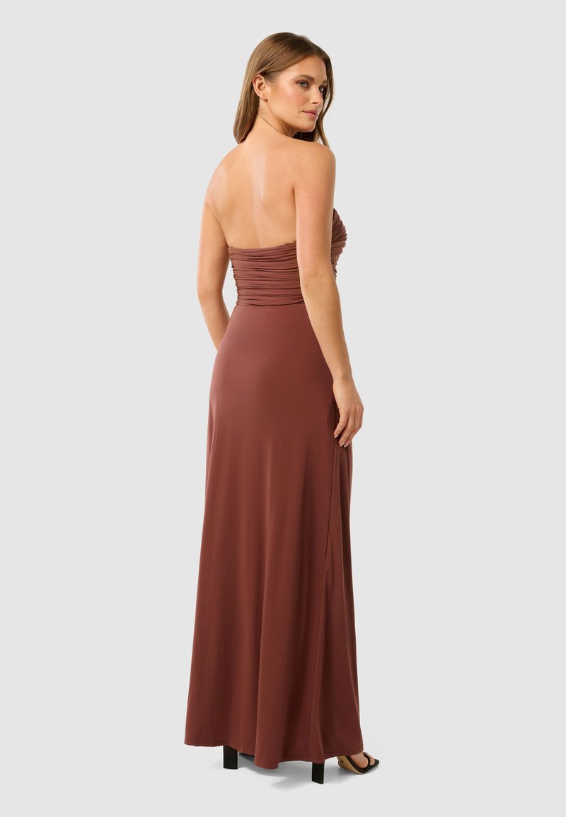 Forever New ALINA GATHERED CUT OUT GOWN - Jersey dress - chocolate/brown -  Zalando.co.uk