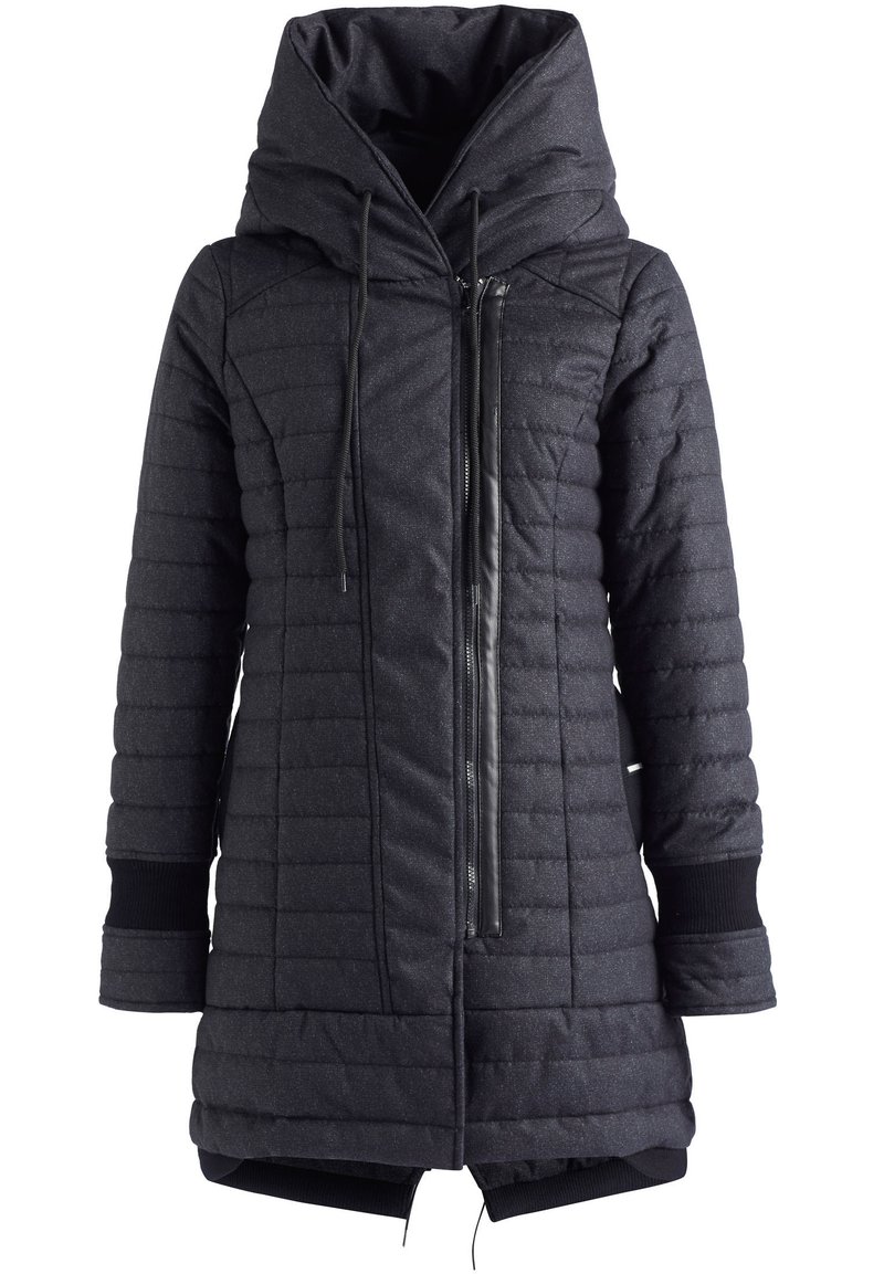 Damen Parkas | khujo MANTEL TOPSY2 Wintermantel schwarz weiß meliert/schwarz meliert - XM33038 Damen Parkas | khujo MANTEL TOPSY2 Wintermantel schwarz weiß meliert/schwarz meliert - XM33038