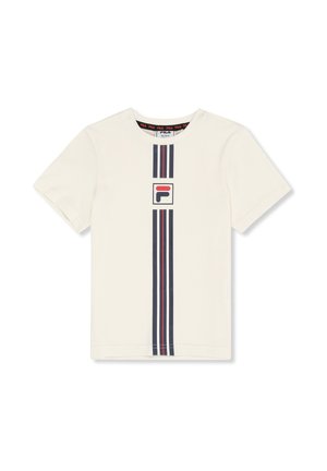 APPAREL MONTEREGGI REGULAR HERITAGE TAPE - Camiseta estampada - egret