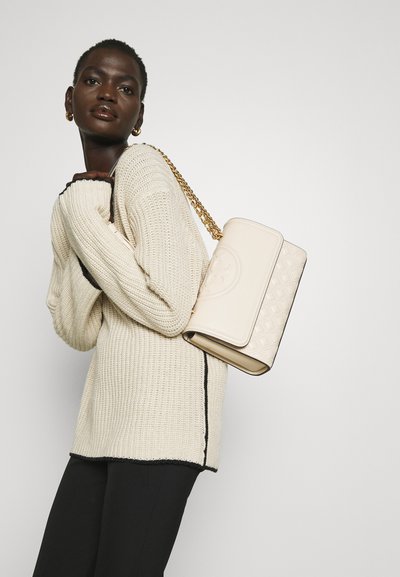 Tory Burch FLEMING CONVERTIBLE SHOULDER BAG - Cross body bag - new cream
