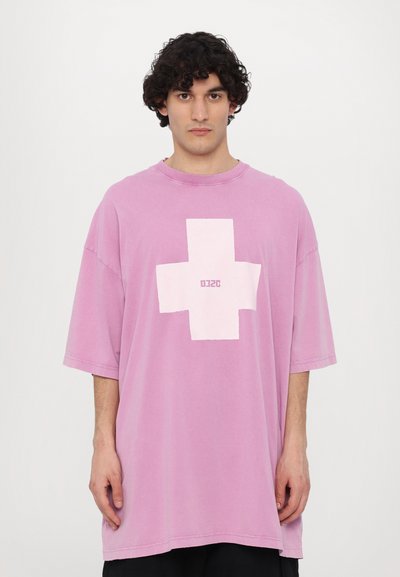 032c POINT OVERSIZED UNISEX - Print T-shirt - faded pink
