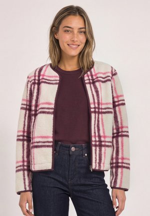 Street One, TEDDY-JACKE MIT RUNDHALS UND KAROMUSTER - Veste polaire - rustic rouge
