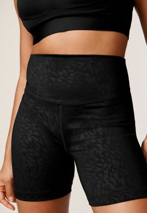 Next TUMMY CONTROL HIGH WAISTED CYCLING  - Legíny - kalhoty  - black embossed zebra print