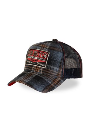 Von Dutch, CASQUETTE BASEBALL  À CARREAUX AVEC PATCH CARRREAUX09 - Casquette - orange