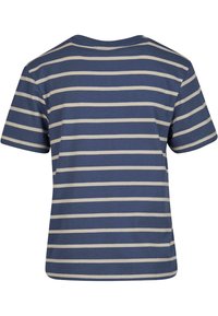 Urban Classics STRIPED BOXY - Triko s potiskem - whitesand vintageblue
