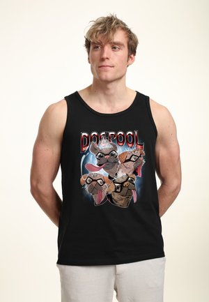 Marvel DEADPOOL WOLVERINE DOGPOOL AND LIGHTNING - TANK  - Top - black