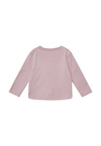 Lange mouwen shirt in lichtroze, gemaakt van zachte katoen. Heeft een ronde halslijn en een relaxte pasvorm met een rechte zoom.