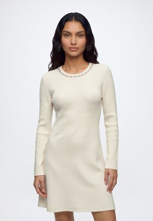 ONLY, ONLNATASCHA O NECK BLING DRESS - Robe pull - birch/silver-coloured bling