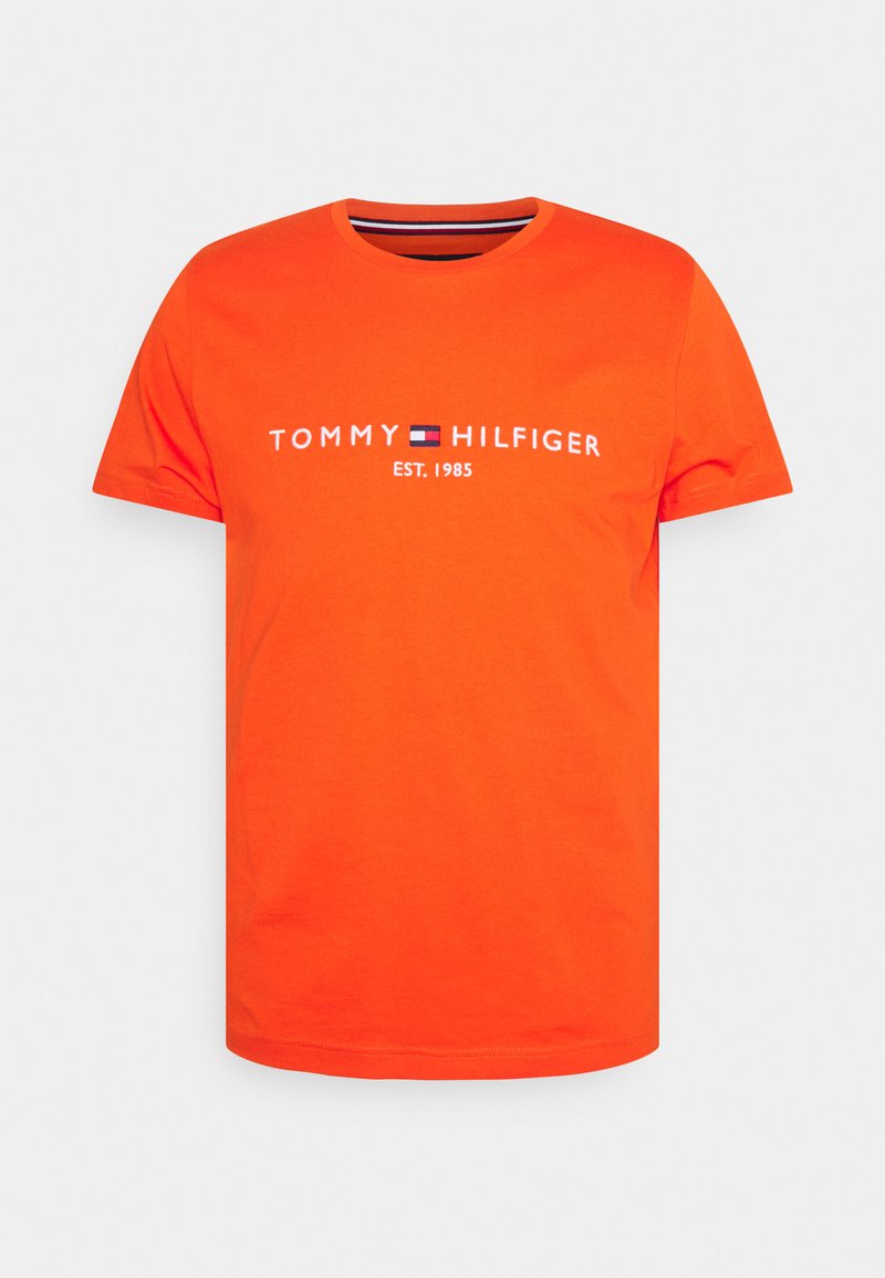 Tommy Hilfiger TOMMY LOGO TEE - T-shirt estampada - daring orange