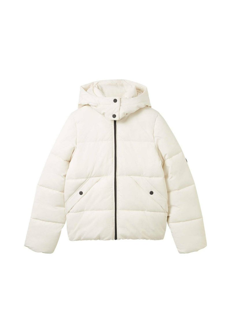 TOM TAILOR PUFFER MIT ABNEHMBARER KAPUZE - Cappotto invernale - soft neutral beige