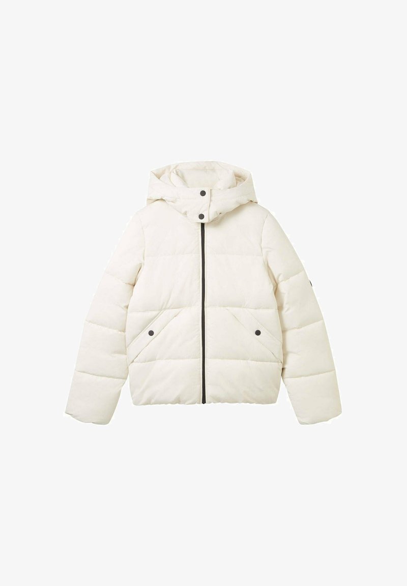 TOM TAILOR PUFFER MIT ABNEHMBARER KAPUZE - Cappotto invernale - soft neutral beige