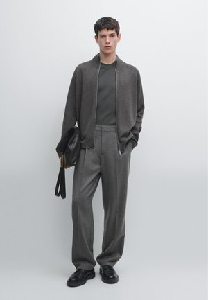 WITH RAGLAN SLEEVES - Strickjacke - dark grey