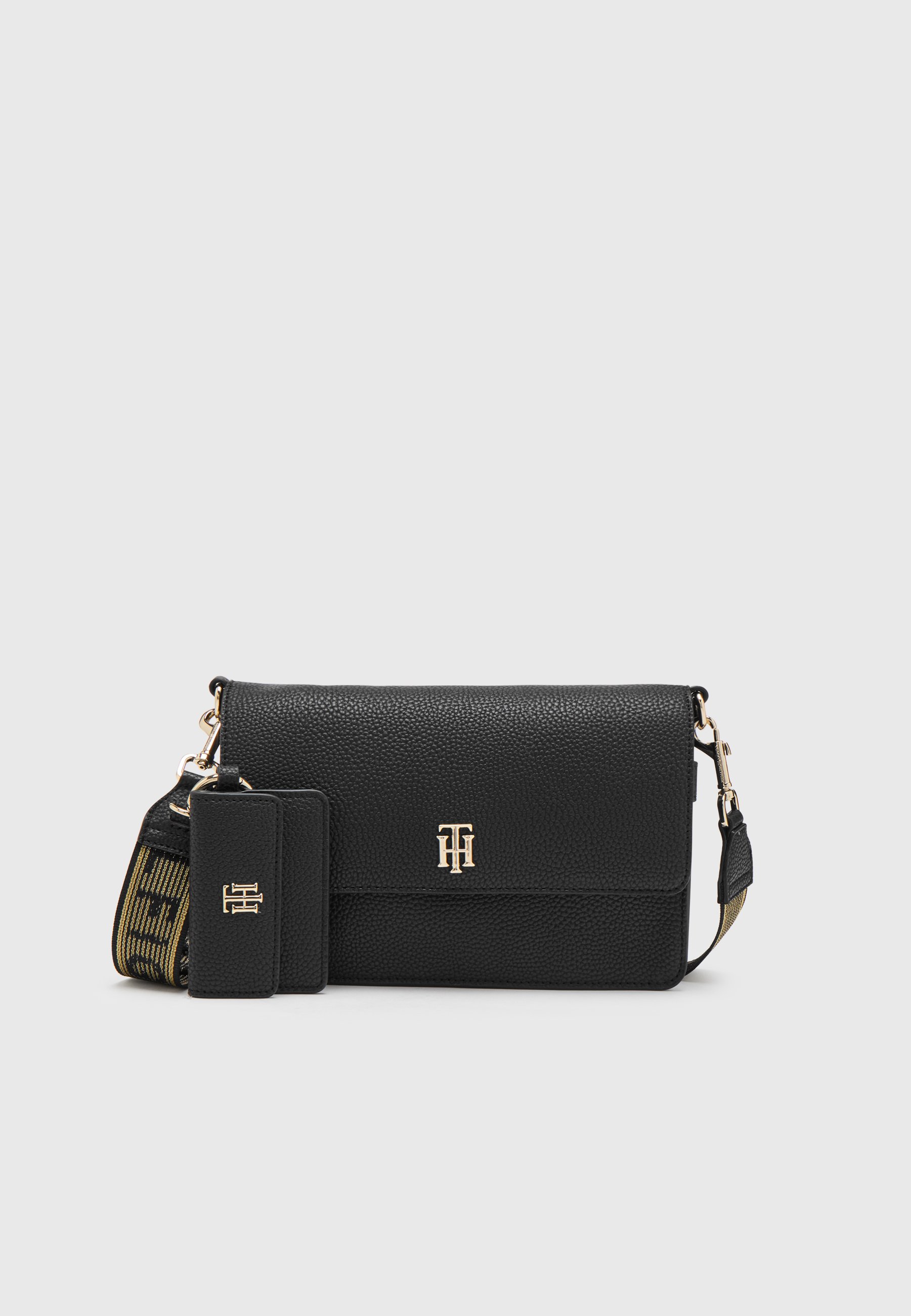 Tommy Hilfiger SOFT FLAP CROSSOVER SET - Schoudertas - black/gemêleerd  zwart - Zalando.nl