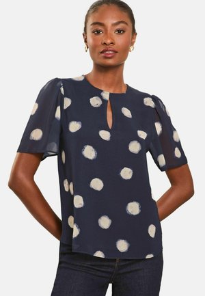REGULAR FIT - FLUTTER SLEEVE - Blúz - navy